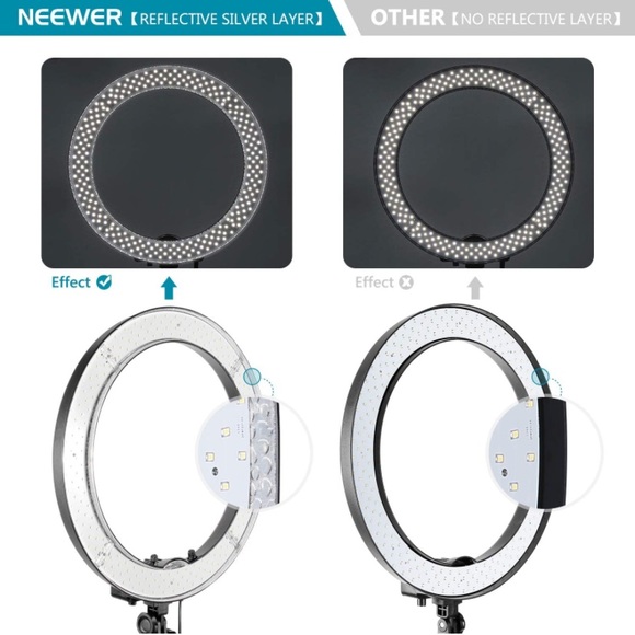 Ring Light Kit:18"/48cm Outer 55W 5500K Dimmable LED Ring Light, Light Stand - Picture 4 of 4